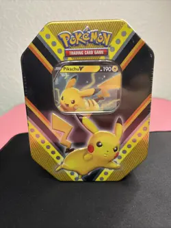 Pikachu V Powers Tin Pokemon Trading Card Game - New Sealed! - Image 2
