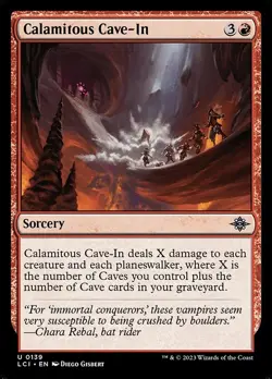 (1x FOIL) CALAMITOUS CAVE-IN - Ixalan - MTG Magic the Gathering Card - Image 1