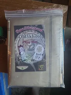 Spellground 2 Player playmat Tan OldSkhool V7 Fabric MTG Yu-Gi-Oh TCG - Image 1
