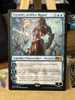 MTG *Tezzeret, Artifice Master* (LP) Core Set 2019 Magic the Gathering Free Ship - Image 1