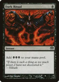 Dark Ritual Planechase 2009 HEAVILY PLD Black Common MAGIC MTG CARD ABUGames - Image 1