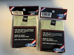 100 Aztec Gold BCW Deck Guards Gaming MTG Pokemon Game Card Sleeves TCG - Image 2