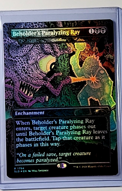 MTG Magic the Gathering Secret Lair DnD Foil Beholder's Paralyzing Ray Oubliette - Image 1