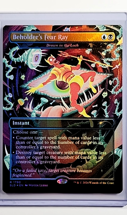 MTG Magic the Gathering Secret Lair Foil Beholder's Fear Ray / Drown in the Loch - Image 1