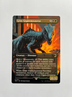 Grim Giganotosaurus (Borderless) Universes Beyond: Jurassic Park NM MTG Regular - Image 1