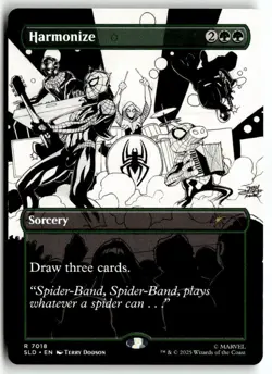MTG Spider-Man HARMONIZE 7018 SECRET LAIR DROP NONFOIL RARE Hit - Image 1