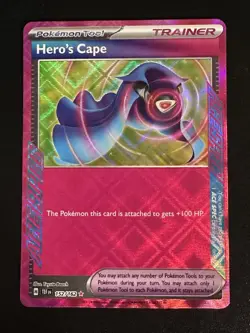 Hero's Cape 152/162 Pokemon Temporal Forces Ace Spec Holo Near Mint - Image 1