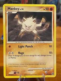 2008 Pokemon Diamond & Pearl Great Encounters Mankey 79/106 Common Basic MP - Image 1