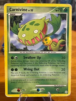 2007 Pokemon Diamond & Pearl Base Set Carnivine 21/130 Rare Basic MP - Image 1
