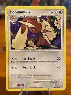 2009 Pokemon Platinum Supreme Victors Lopunny 63/147 Uncommon Stage 1 MP - Image 1