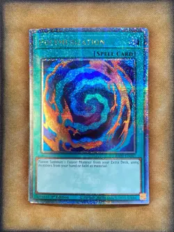 Yugioh Polymerization RA02-EN047 Quarter Century Rare LOB Art 1st Ed NM - Image 1