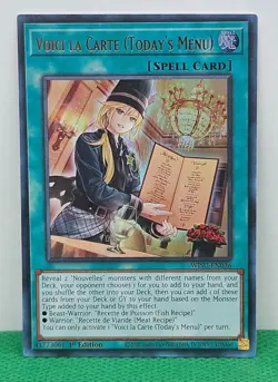 Yugioh - Voici la Carte (Today's Menu) WISU-EN036 1st Edition Ultra Rare NM - Image 1