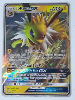 Jolteon GX SM173 Full Art Promo Rare Pokemon Card - Image 1