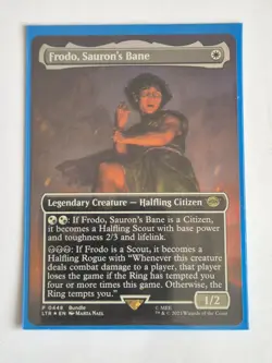 MTG, Frodo, Sauron's Bane, Rare, Foil, Extended Art, M/NM, Card - Image 1