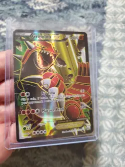 MOD PLAYED Pokemon Groudon EX TCG Full Art Holo Card 150/160 XY Primal Clash - Image 1