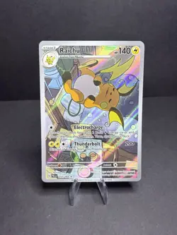 Pokemon TCG Raichu Scarlet & Violet Paldea Evolved Holo Card 211/193 Full Art - Image 1