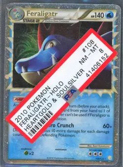 Pokemon Cards - Feraligatr 108/123 HeartGold & SoulSilver eBay Live 10th Oct 8pm - Image 1