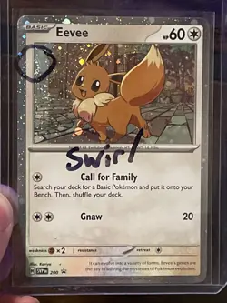 [SWIRL] Eevee 200 Cosmos Holo Scarlet & Violet Black Star Promo Card Pokemon NM - Image 3