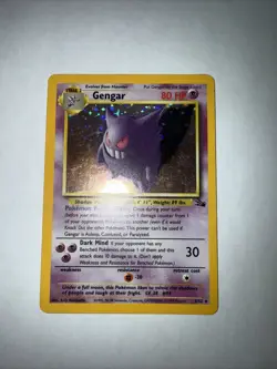 Pokemon TCG Gengar Fossil Holo Card 5/62 Unlimited Rare - Image 2