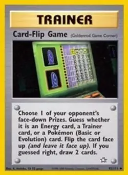 2x Card-Flip Game (Goldenrod Game Corner, #092/111) - E - Neo Genesis MP Pokemon - Image 1