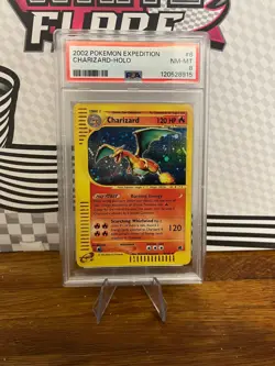 Charizard Holo Rare Expedition Pokemon 2002 Card 6/165 PSA 8 - Image 1