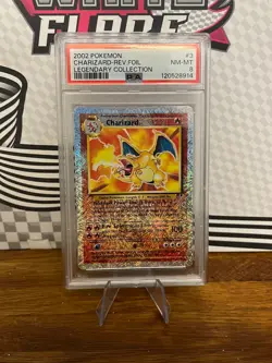 Charizard Reverse Foil 2002 Legendary Collection Pokemon Card PSA 8 - Image 1