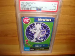 1999 Pokemon Burger King UnPerforated Mewtwo card #150 Psa 7 Nm - Image 1
