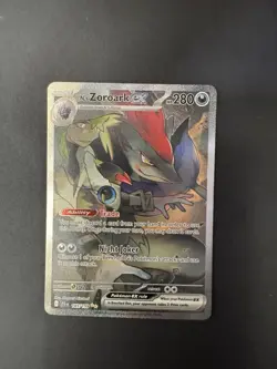 Pokemon TCG N's Zoroark EX Holo Card 185/159 Sv09: Journey Together NM - Image 1
