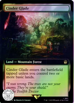 MTG Cinder Glade (Extended Art) | NM Foil | Doctor Who {WHO} - Image 1