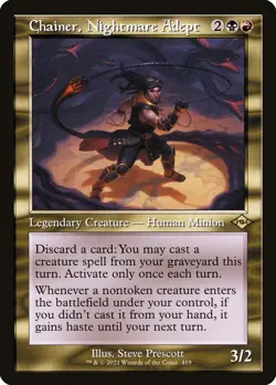 FOIL Chainer, Nightmare Adept Modern Horizons 2 Magic MTG Legendary Creature 419 - Image 1