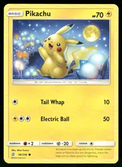 Pikachu (56) 56/236 Common Normal NM Pokemon SM - Unified Minds - Image 1