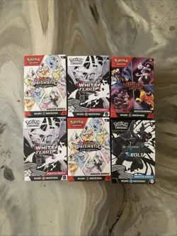 **EMPTY** LOT OF 6- POKEMON TCG - BOOSTER BUNDLES MIXED PE W/B/DR **EMPTY!** - Image 1