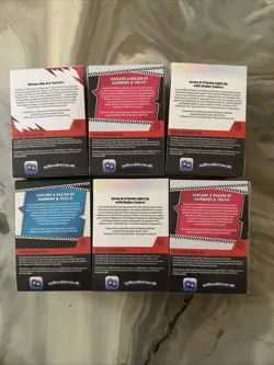 **EMPTY** LOT OF 6- POKEMON TCG - BOOSTER BUNDLES MIXED PE W/B/DR **EMPTY!** - Image 2
