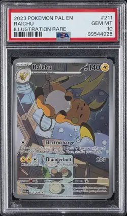 2023 POKEMON PAL EN-PALDEA EVOLVED ILLUSTRATION RARE #211 RAICHU PSA 10 - Image 1