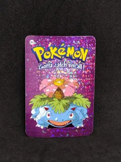 Pokemon Vintage Vending Machine Holo prism sticker Nintendo 2000 Venusaur Purple - Image 3