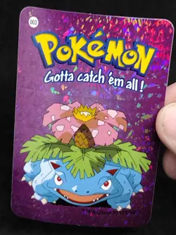 Pokemon Vintage Vending Machine Holo prism sticker Nintendo 2000 Venusaur Purple - Image 5