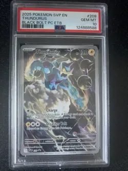 Pokemon Black Bolt Pokemon Center Promo Thundurus PSA 10 - Image 1
