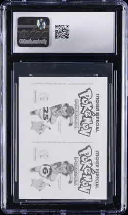 2022 POKEMON POKEDEX STICKERS SPANISH #06/25 CHARIZARD/PIKACHU CGC 10 GEM MINT - Image 2