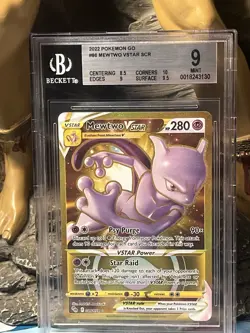 2022 POKEMON GO #86 MEWTWO VSTAR SCR Bgs 9 - Image 1