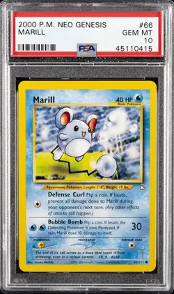 2000 POKEMON NEO GENESIS #66 MARILL PSA 10 - Image 1