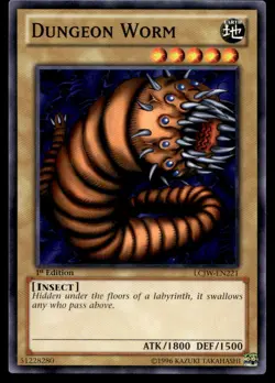 Yu-Gi-Oh TCG #LCJW-EN221 Dungeon Worm 1st Edition Common LP - Image 1