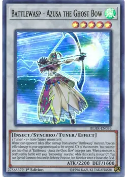 Yugioh Battlewasp - Azusa the Ghost Bow (Ultra Rare) (1st Edition)- BLHR-EN036 P - Image 1