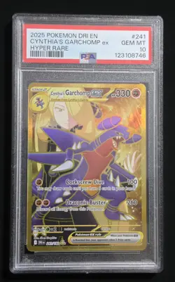Cynthia's Garchomp EX 241/182 Destined Rivals Secret Rare Card PSA 10 - Image 1