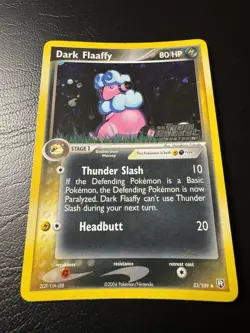 Pokemon Dark Flaaffy Card 33/109 Stamped Holo EX Team Rocket Returns Rare LP - Image 2