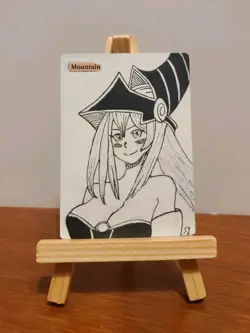 Hand painted altered Magic the Gathering art mtg card Anime -Sandstorm-Alters - Image 1