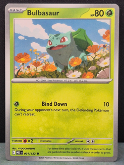 Bulbasaur 001/132 Mega Evolution Pokemon TCG Near Mint Card NM MEG Common - Image 1