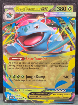 Mega Venusaur ex Double Rare 003/132 Mega Evolution Pokemon TCG Near Mint Card - Image 1