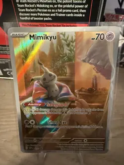 Mimikyu Holo Rare Pokemon Card with Safeguard Ability 075 - Image 1