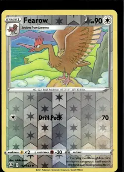 Pokemon Fearow 112/163 Battle Styles Reverse Holo Uncommon 3 Card Lot - Image 1