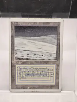 MtG Tundra 3rd Edition Revised Dual Land Reserved List Magic the Gathering Card - Image 2